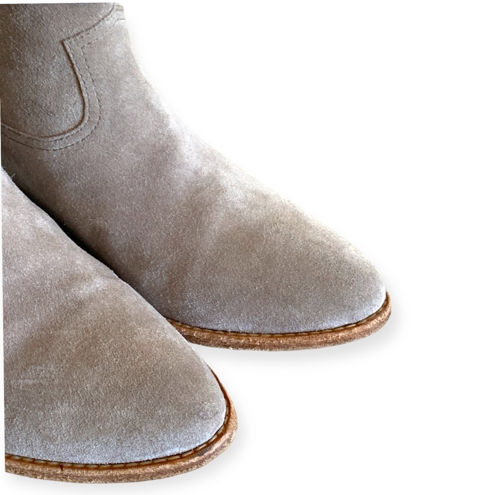 JOIE KEATON Suede Fringe Chelsea Western Boot 2”Heel Pull On Point Toe Size 38.5 - Picture 8 of 15